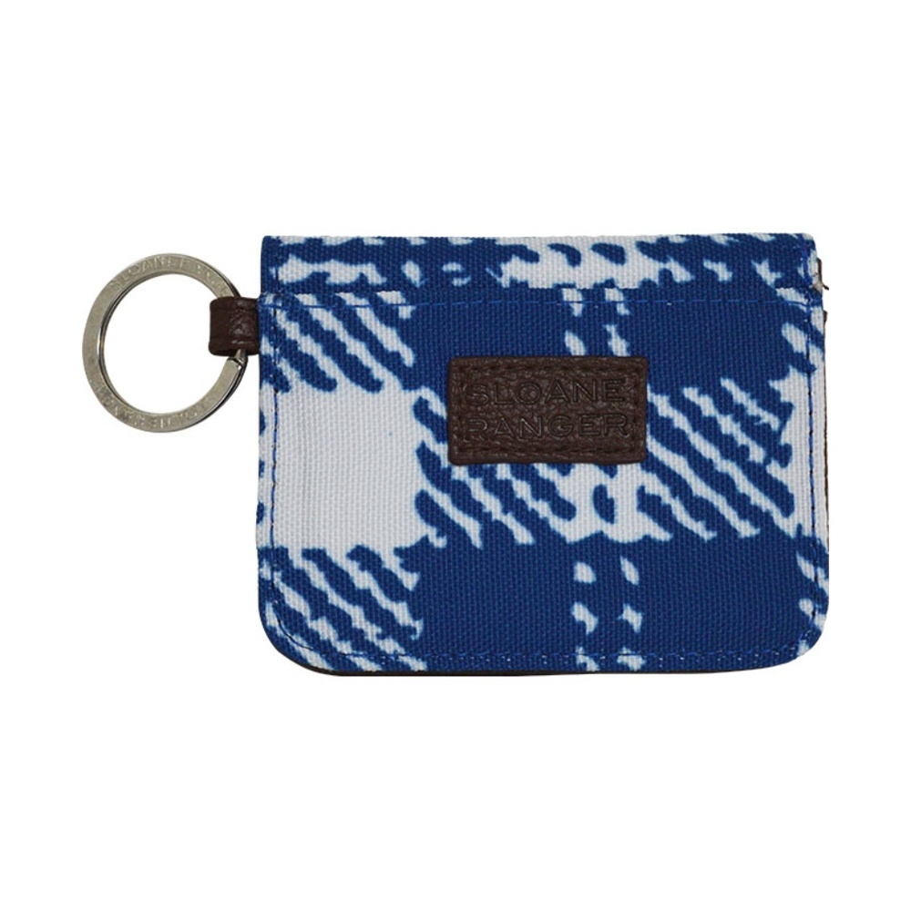 CANVAS NAVY CHECK ID CASE - 4pcs